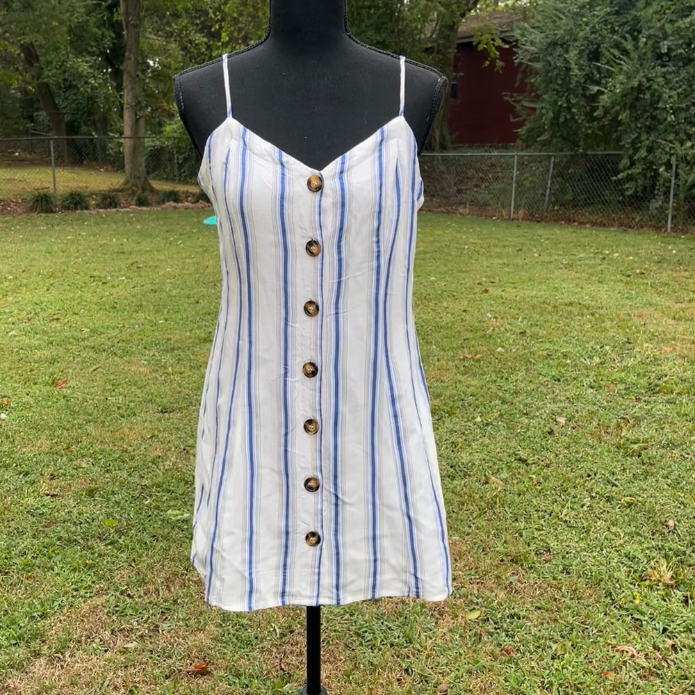 Ijoah blue and white Striped Dress Size Small